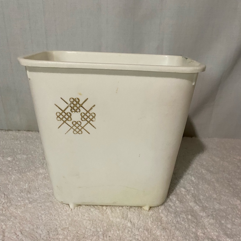 Vintage Mid Century plastic waste bin